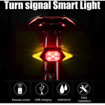Krachtig achterlicht LED met geïntegreerde richtingaanwijzers voor fietsers - usb oplaadbaar- IPX 2